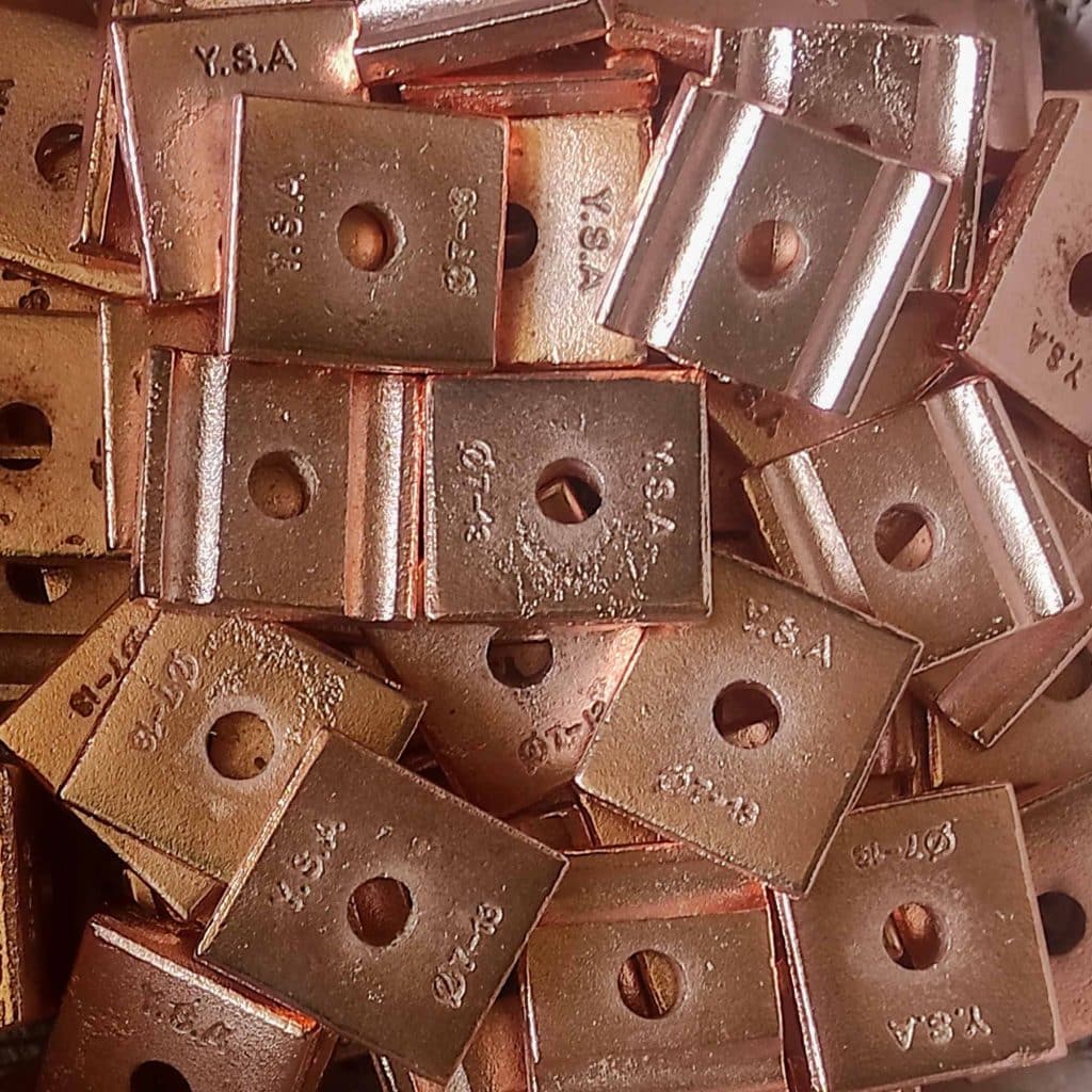 قطعات الکتریکی آبکاری مس